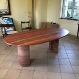 Large pink marble table