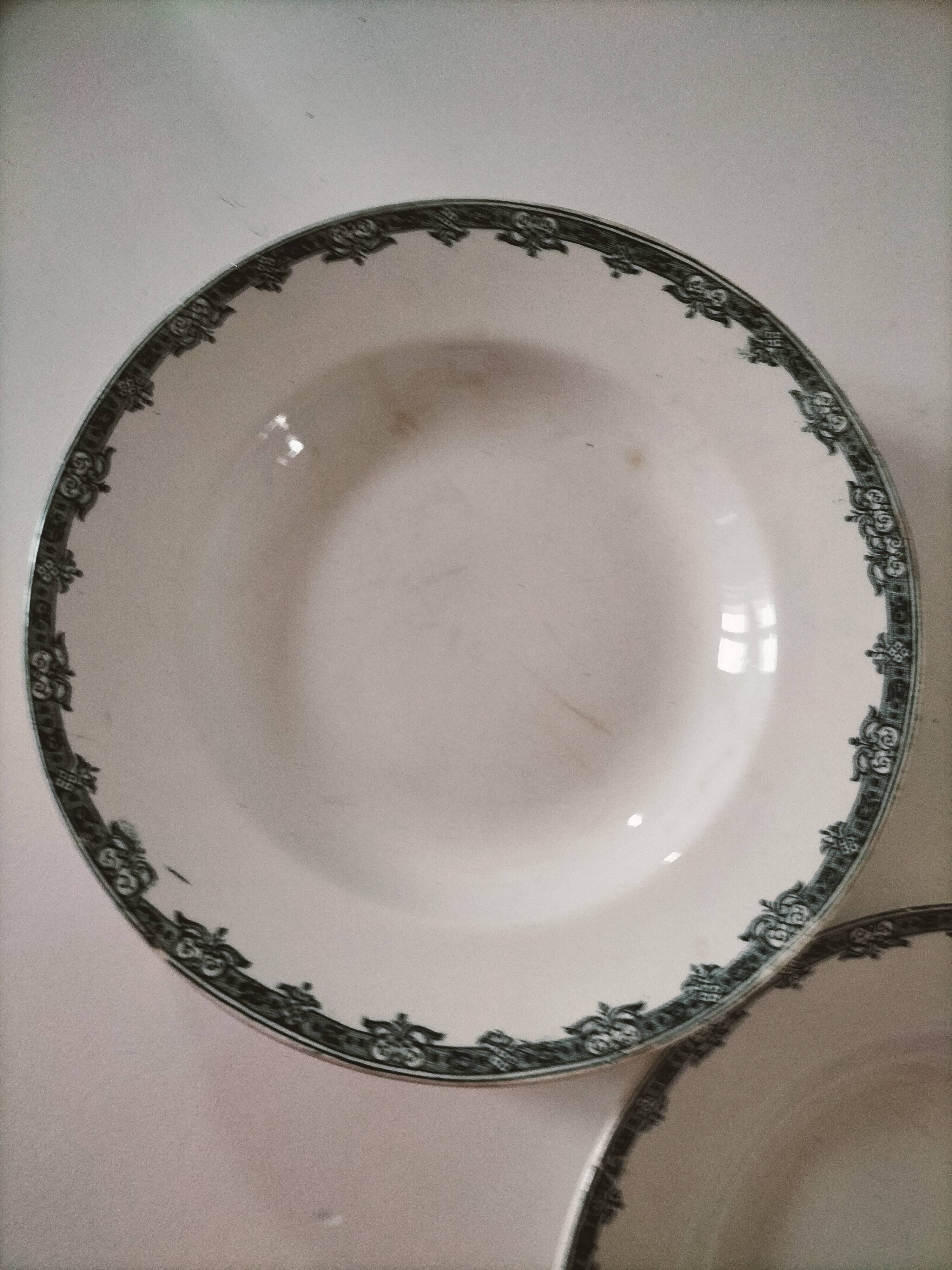 Set of 6 antique soup plates – Ironstone, circa 1900