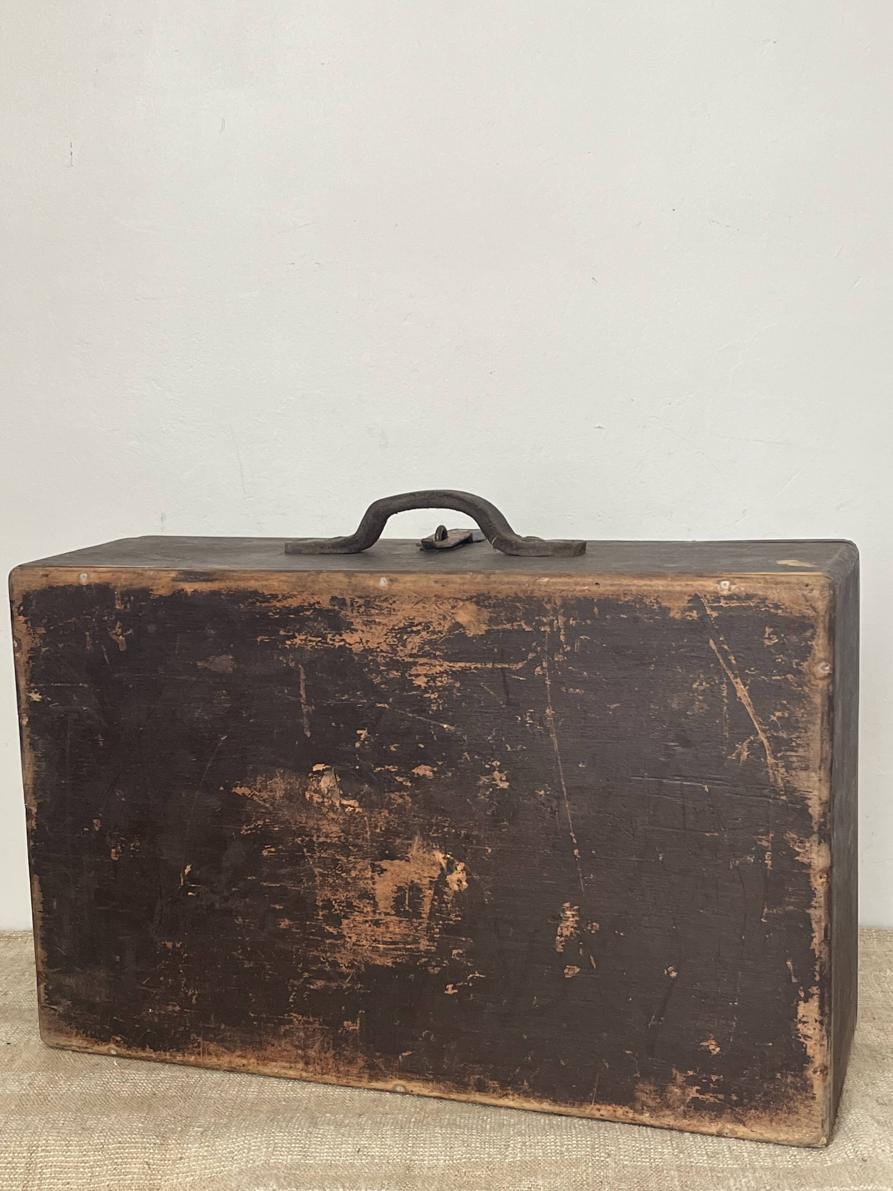 Wooden suitcase, storage, decoration