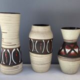 Three West German ceramic vases