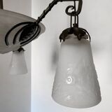 Muller Art Deco glass chandelier