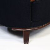 1930s Art Deco Curved Banana Sofa