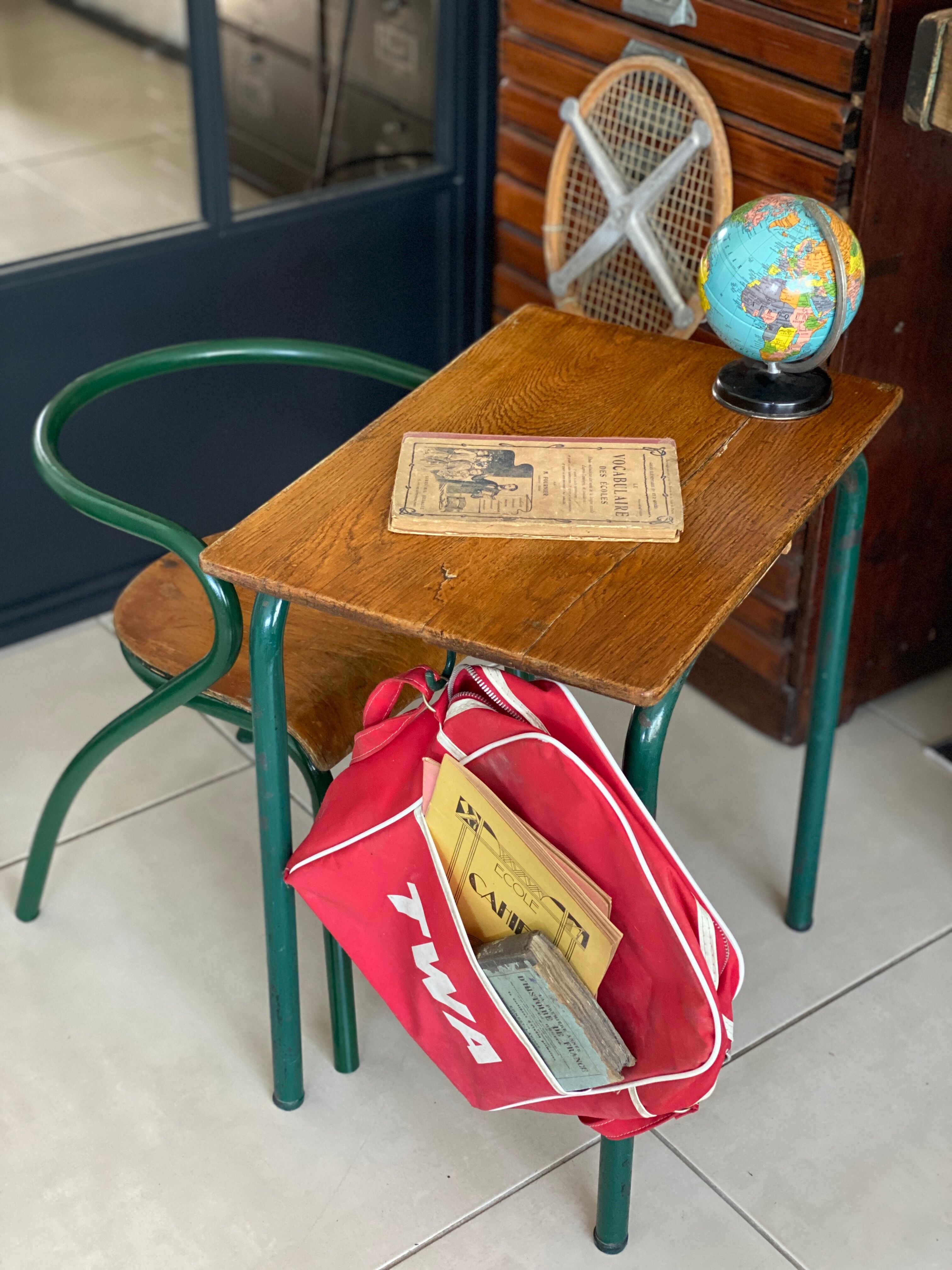 Desk and school chair set