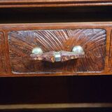 D'après Louis Majorelle : Rare et grand meuble époque Art Nouveau en acajou