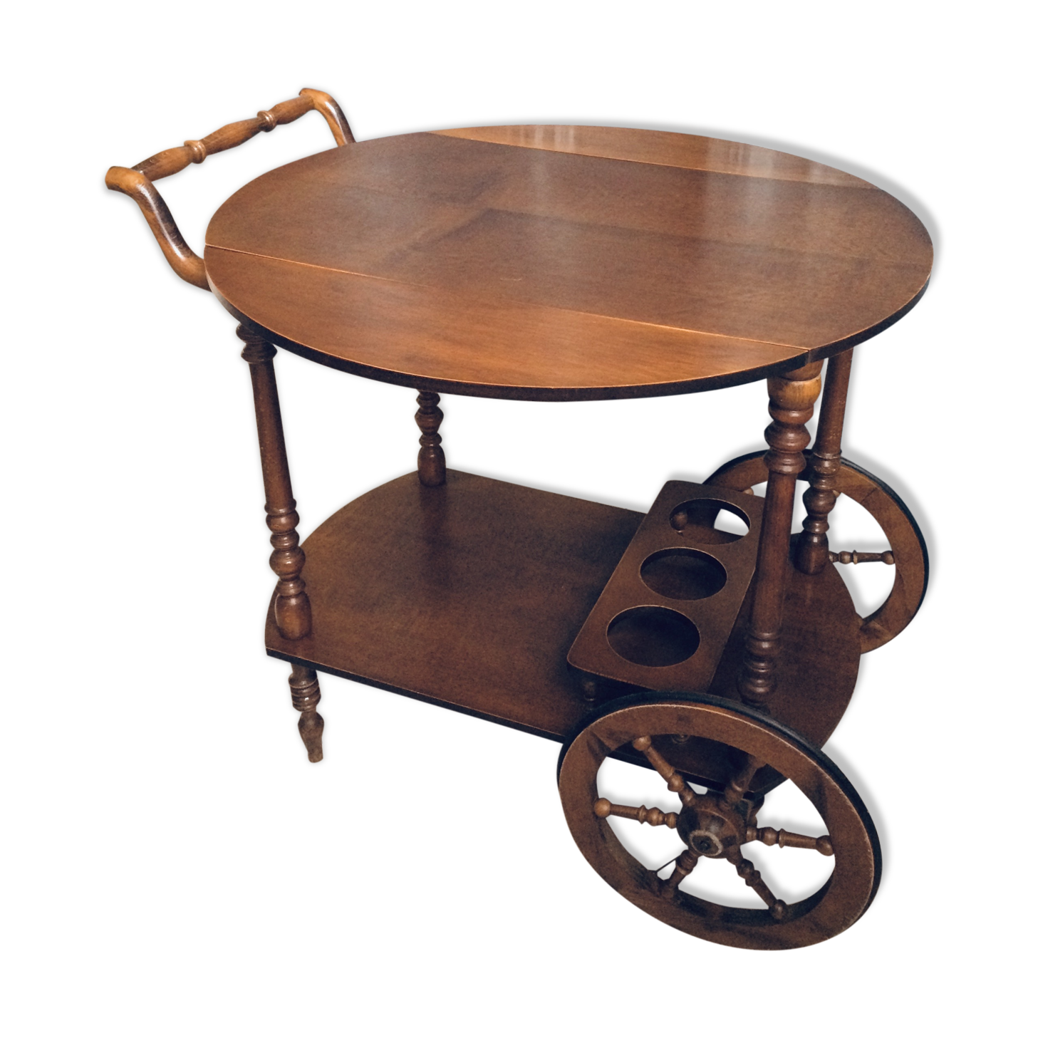 Vintage and folding trolley aperitif-table