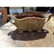 4 cast iron planters from 1900 from Charleville-Mézières, rockery style