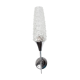 Torch wall lampof the 60s in silver and glass