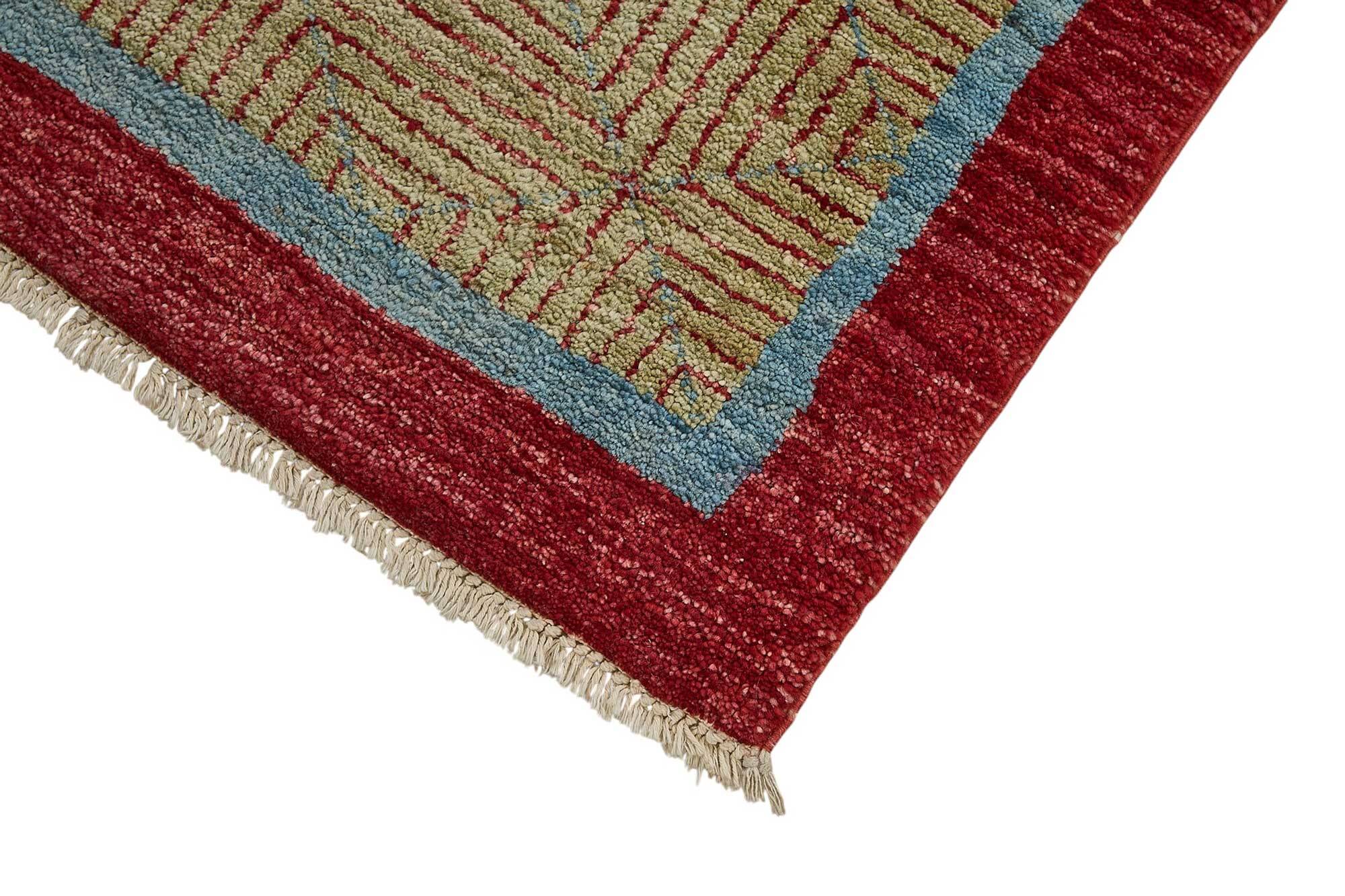 Tapis Oushak en laine noué à la main, 71 cm x 253 cm