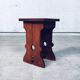 Amsterdam School Design Oak Handle Stool, Netherlands, 1920s