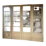 set of four large glass partition doors