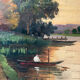 Painting XIXth oil on wood