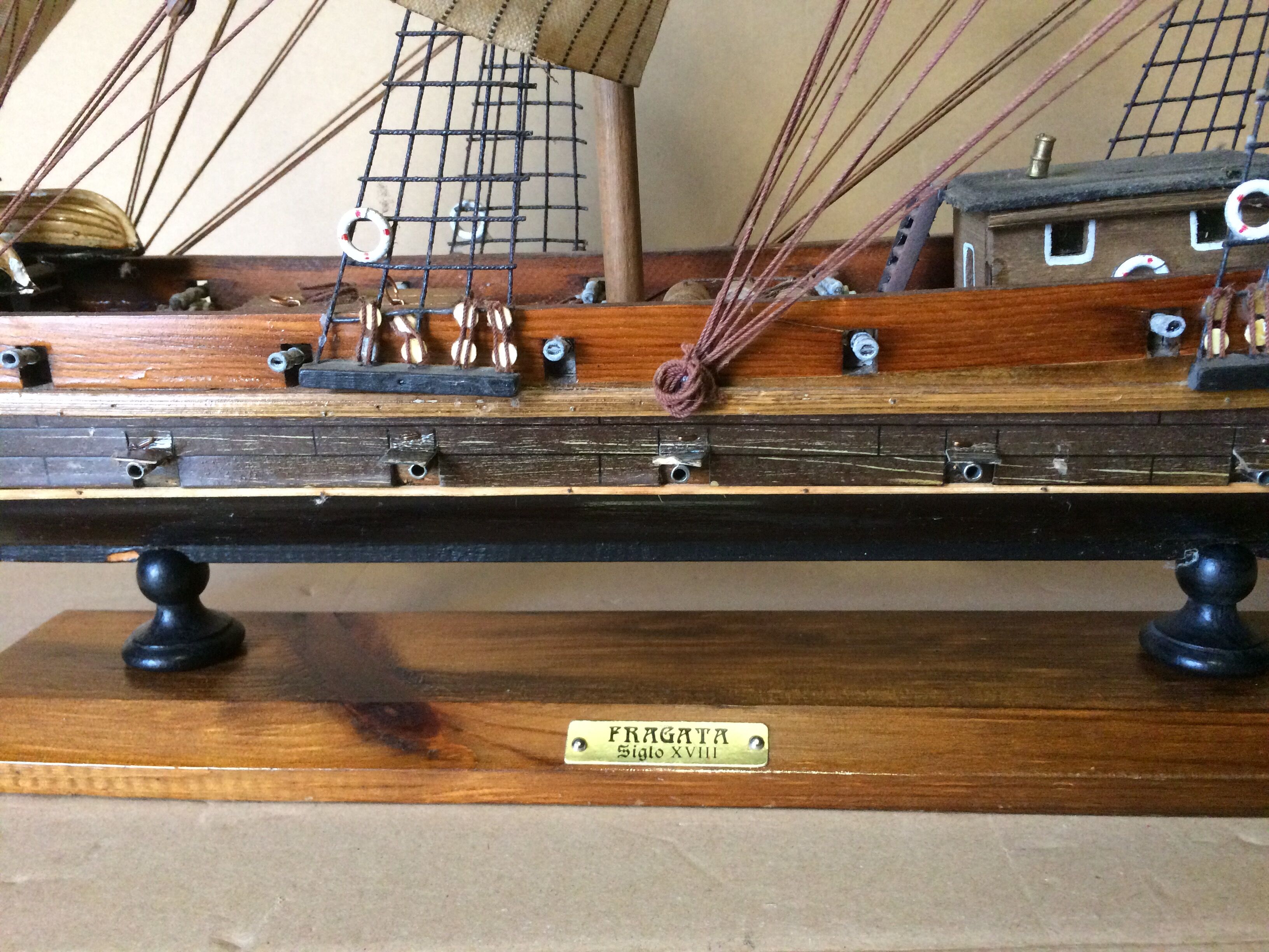 Model of 18th century boat