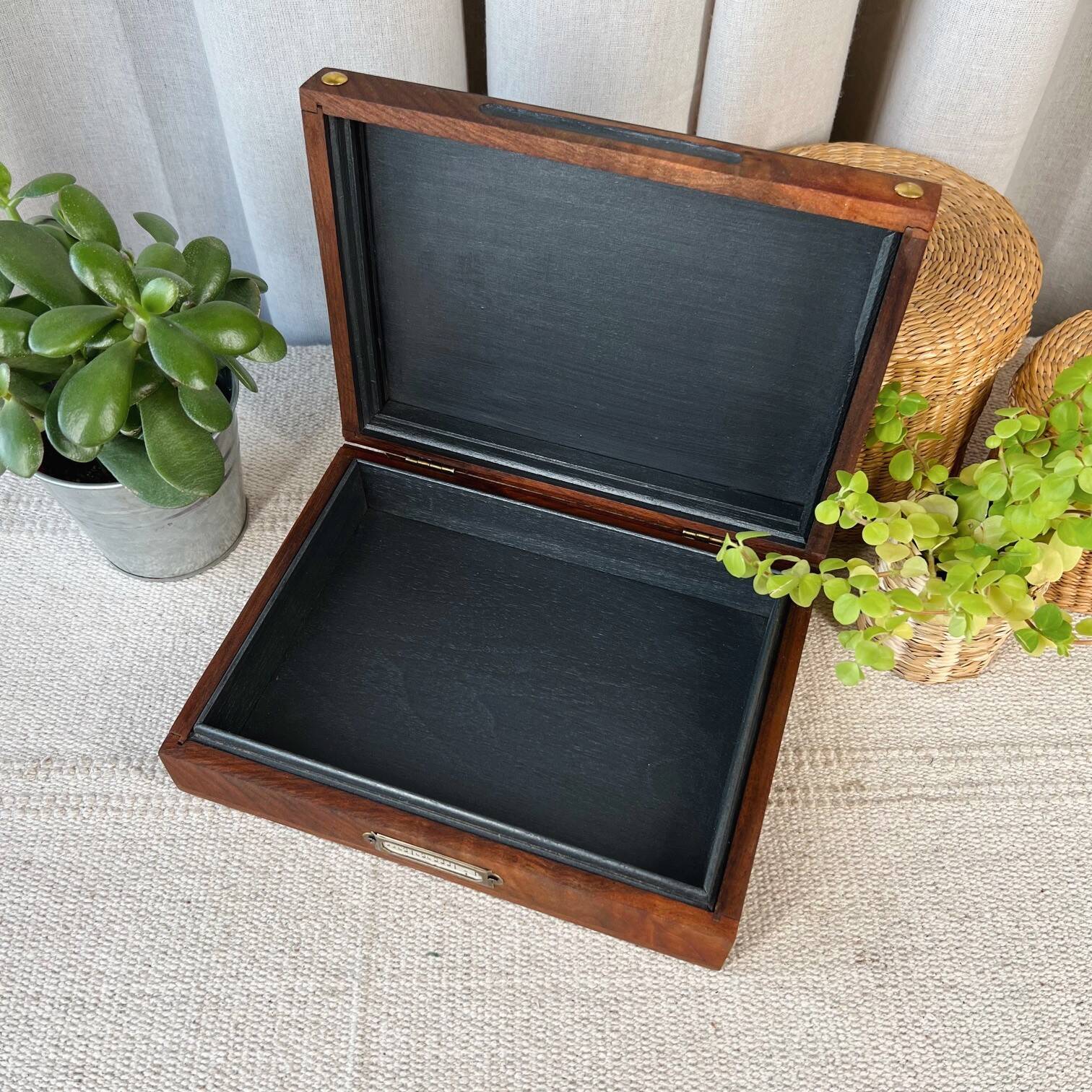 Wooden and brass box