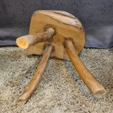 Tripod cowhide stool