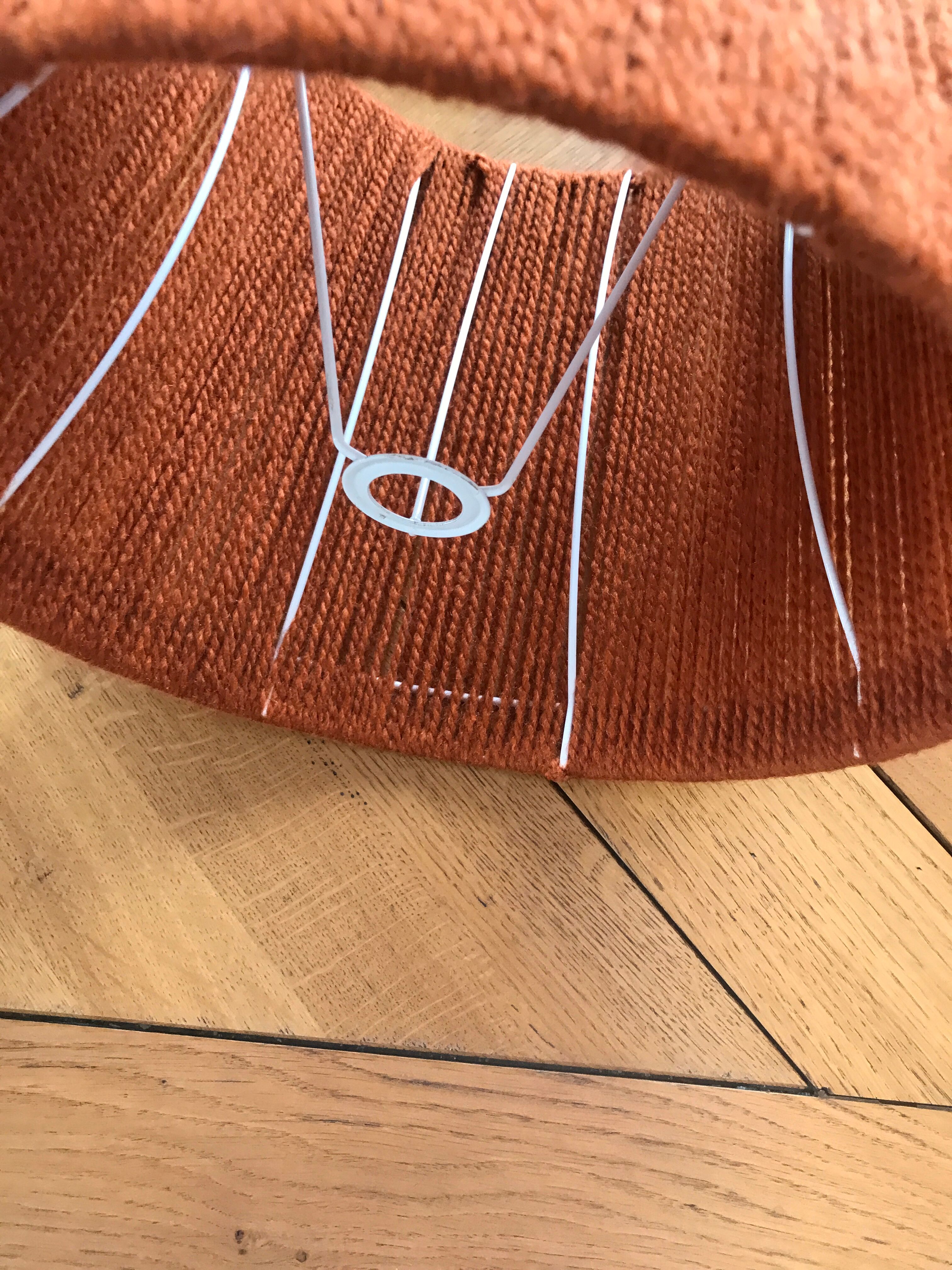 Orange wool lampshade