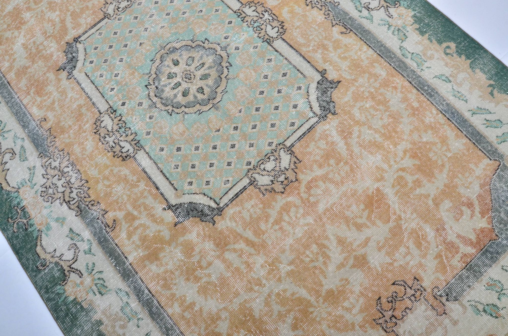 Oushak Turkish Vintage Rug sku 3244