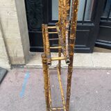 Vintage patinated bamboo coat holder