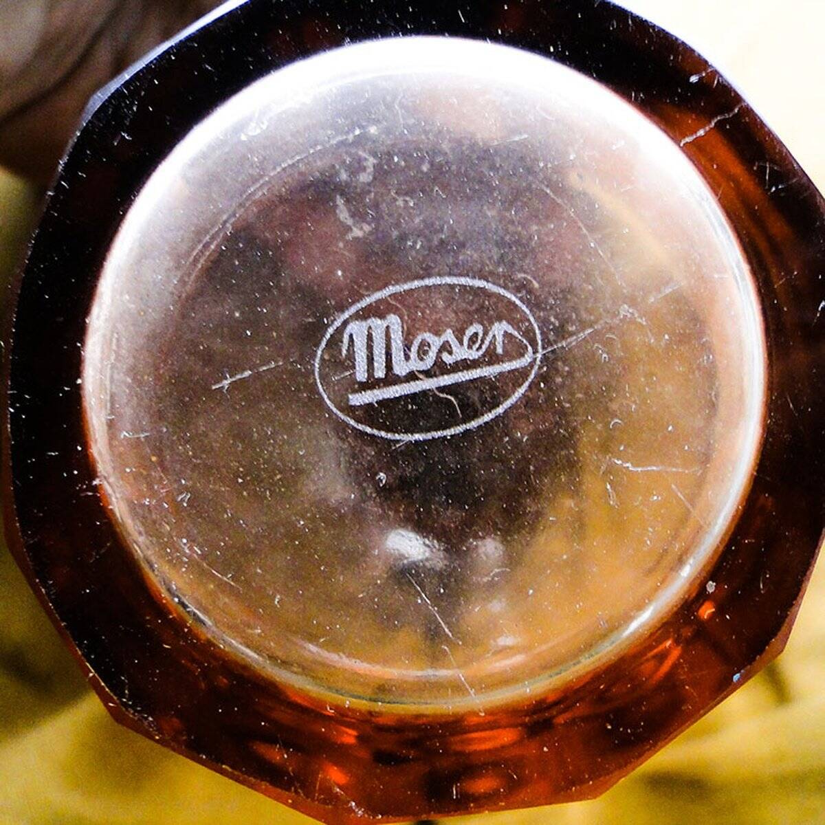 Art Deco carafe from Moser, Czechoslovakia, 1930s