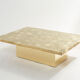 Belgian coffee table in engraved brass signed Christian Krekels 1970