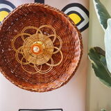 Applique upcyclée en osier et rotin