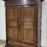 Early 19th century Empire style oak wardrobe