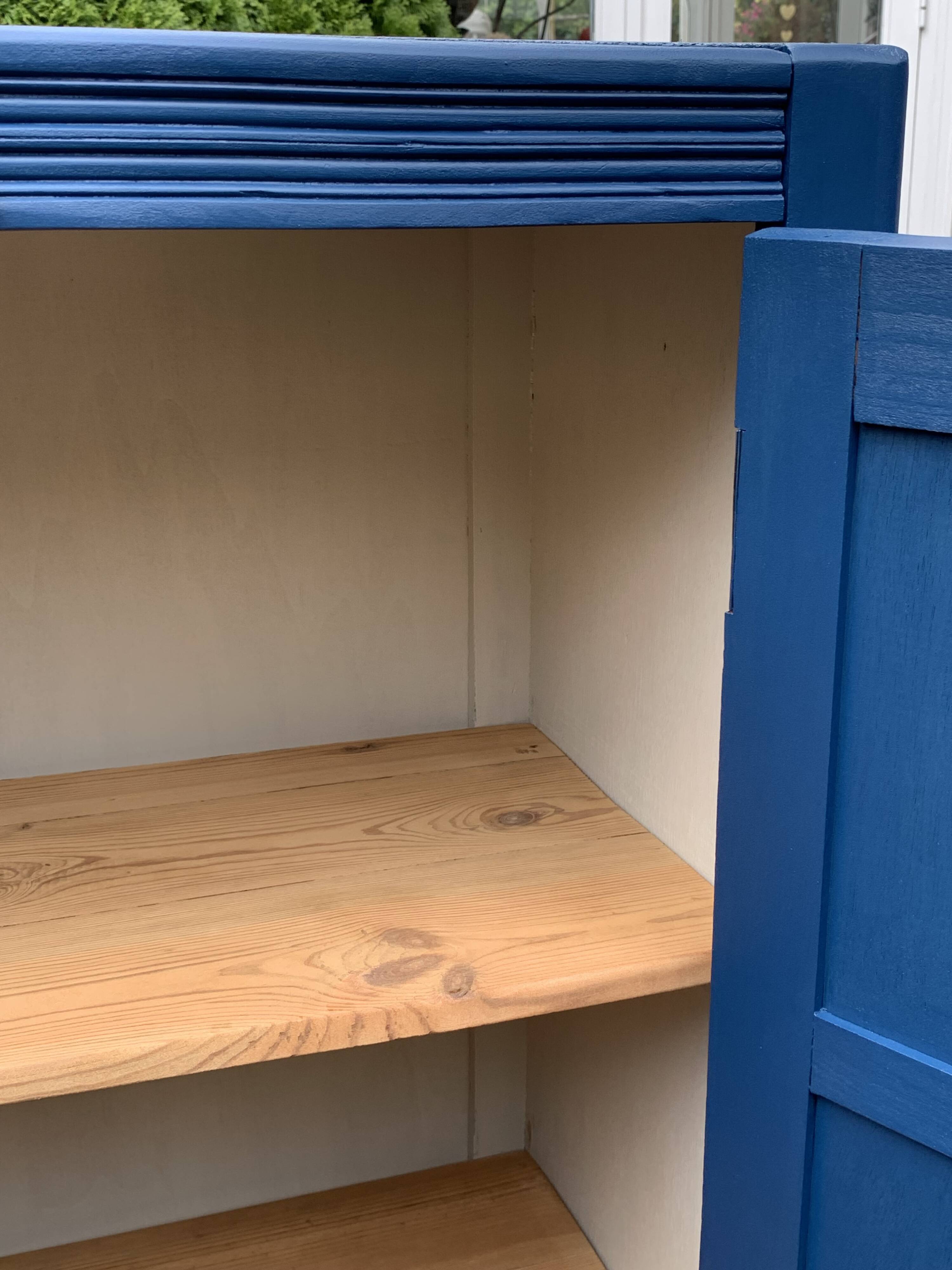 1940s Parisian blue paneled wardrobe