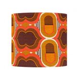 Lips lampshade H38 D45 - vintage 70s fabric
