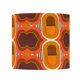 Lips lampshade H38 D45 - vintage 70s fabric
