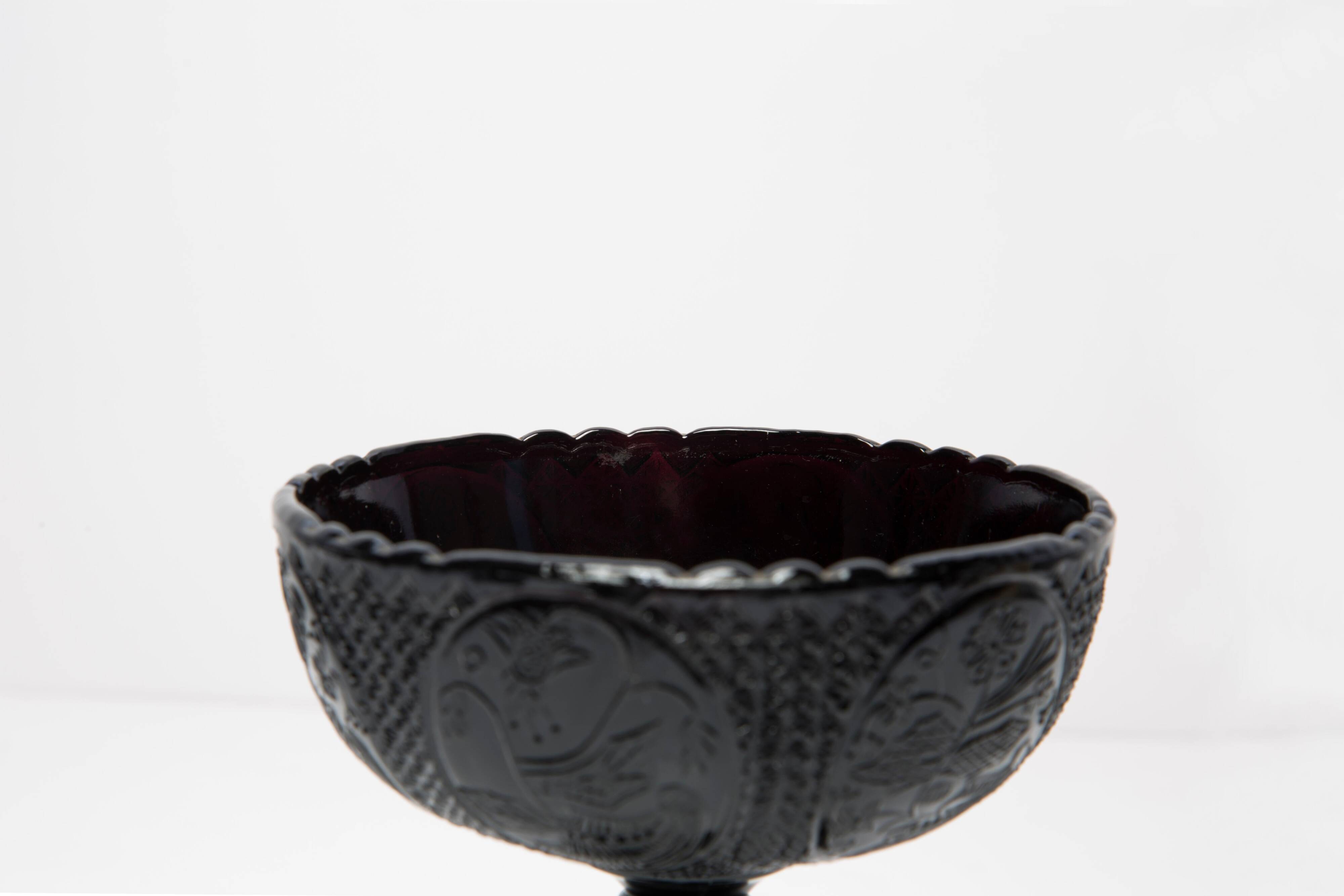 Vintage black decorative plate, Italy, 1960s
