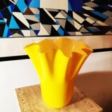 1970S Stunning Jacketed Fazzoletto Vase in Murano Glass. Made in Italy