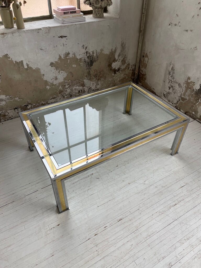 Brass chrome coffee table