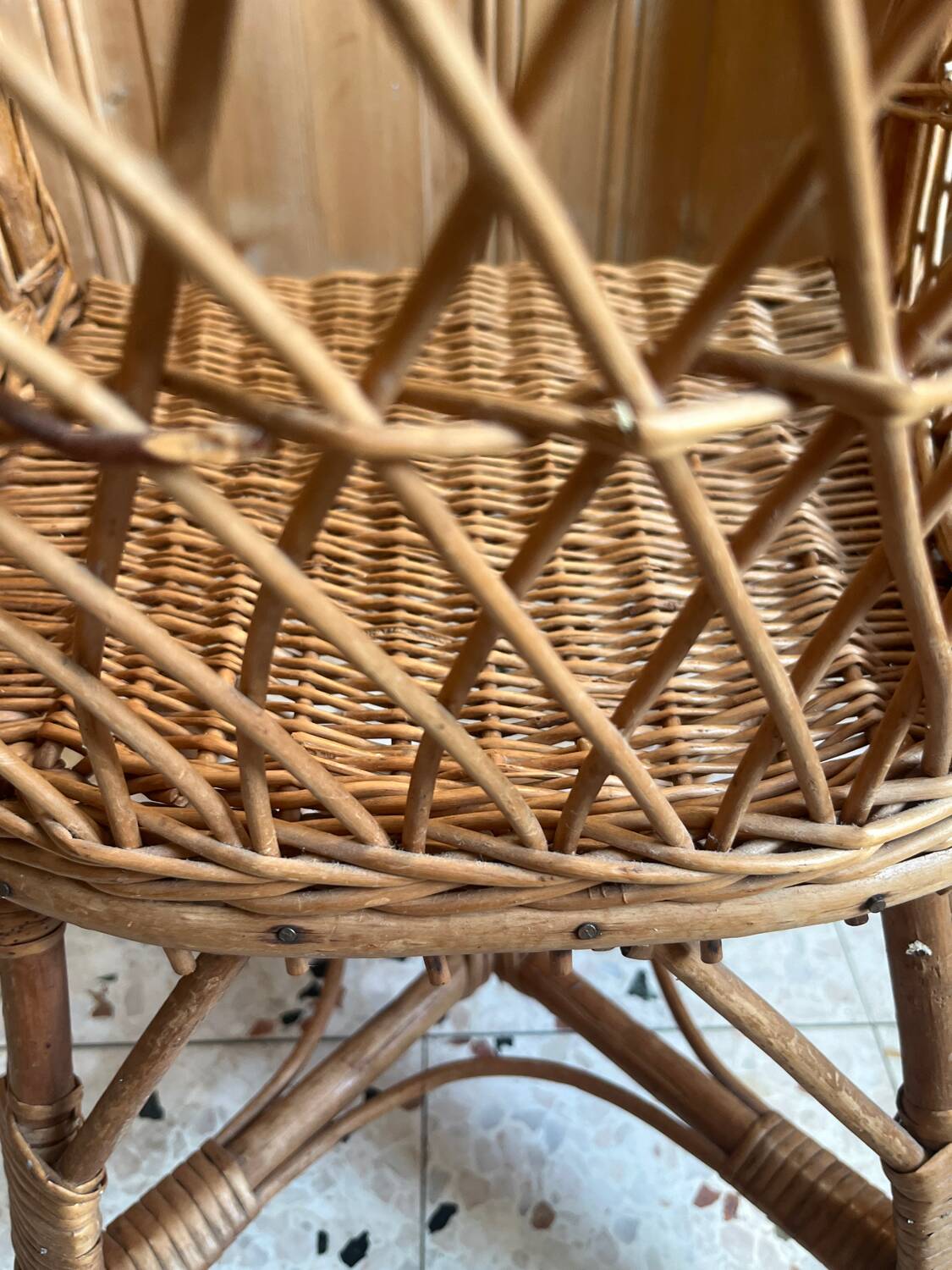 Child's wicker armchair