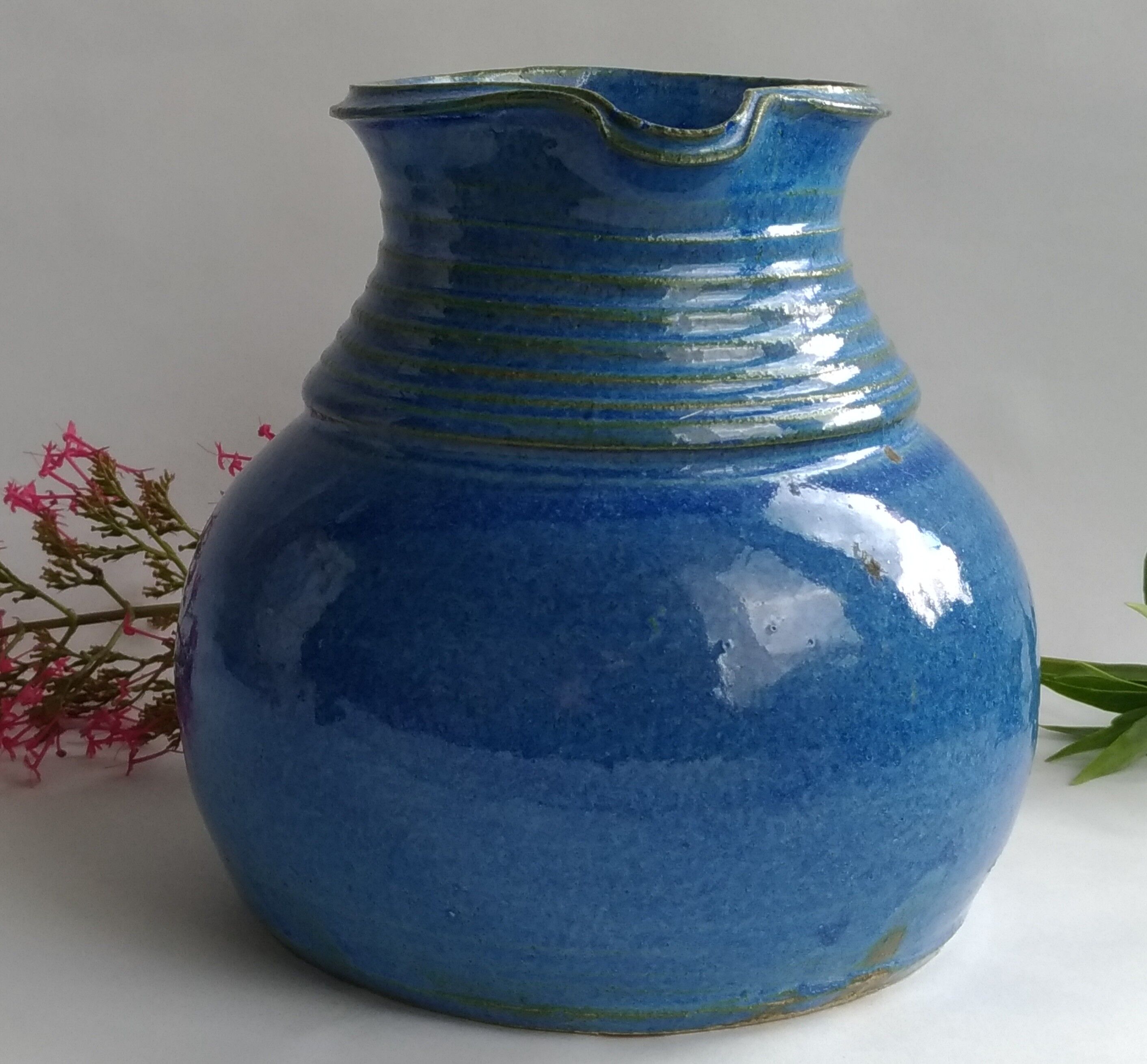 Vintage pitcher in blue sandstone 1kg