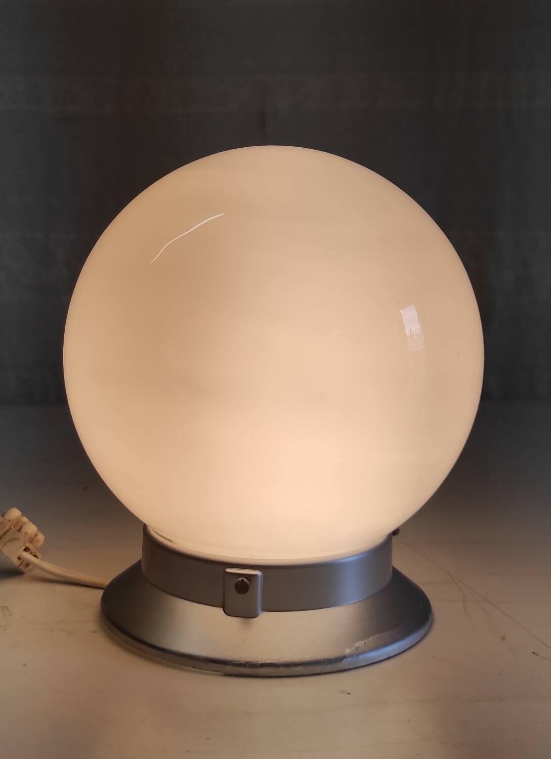 Opaline globe ceiling/wall light - mid. 20th century