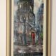 Peinture à l'huile sur panneau du milieu du siècle « Paris »