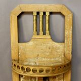 Cracked and whitewashed wood wall console