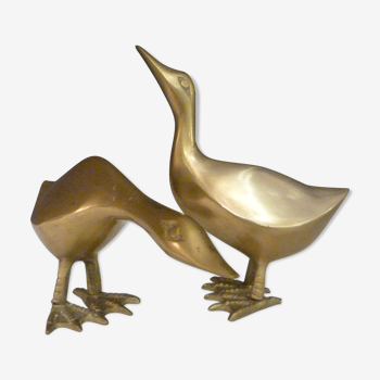Pair of ducks brass