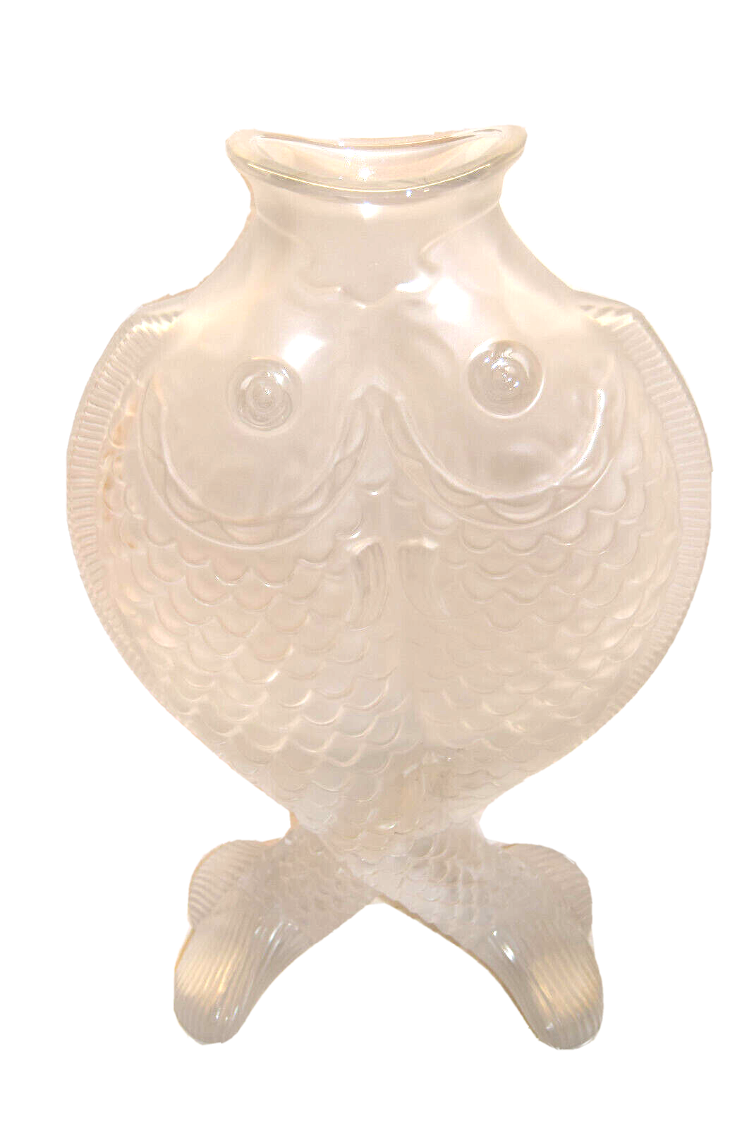 Crystal fish vase by bayel royal crystal of champagne