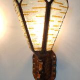 Pair of Copper and Murano Glass Appliques / Wall Lights, Italy
