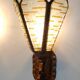 Pair of Copper and Murano Glass Appliques / Wall Lights, Italy