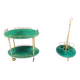 Italian Lacquered Goatskin Swan Bar Cart and wine bottle stand by Aldo Tura