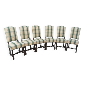 Lot de 6 Chaises louis - xiii