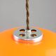 Italian space age orange plexiglass pendant lamp, 1970s