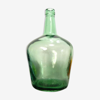 Demijohn 2 liters aqua green glass vintage