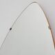 Vintage Organic triangle shaped mirror with wooden back, Belgium 1960s