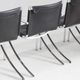 Giotto Stoppino black leather and chrome vintage dining chairs model Jot