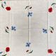 Antique hand-embroidered and braided tablecloth "poppies & cornflowers" - Linen - 107x107 cm