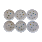 6 assiettes plates en céramique