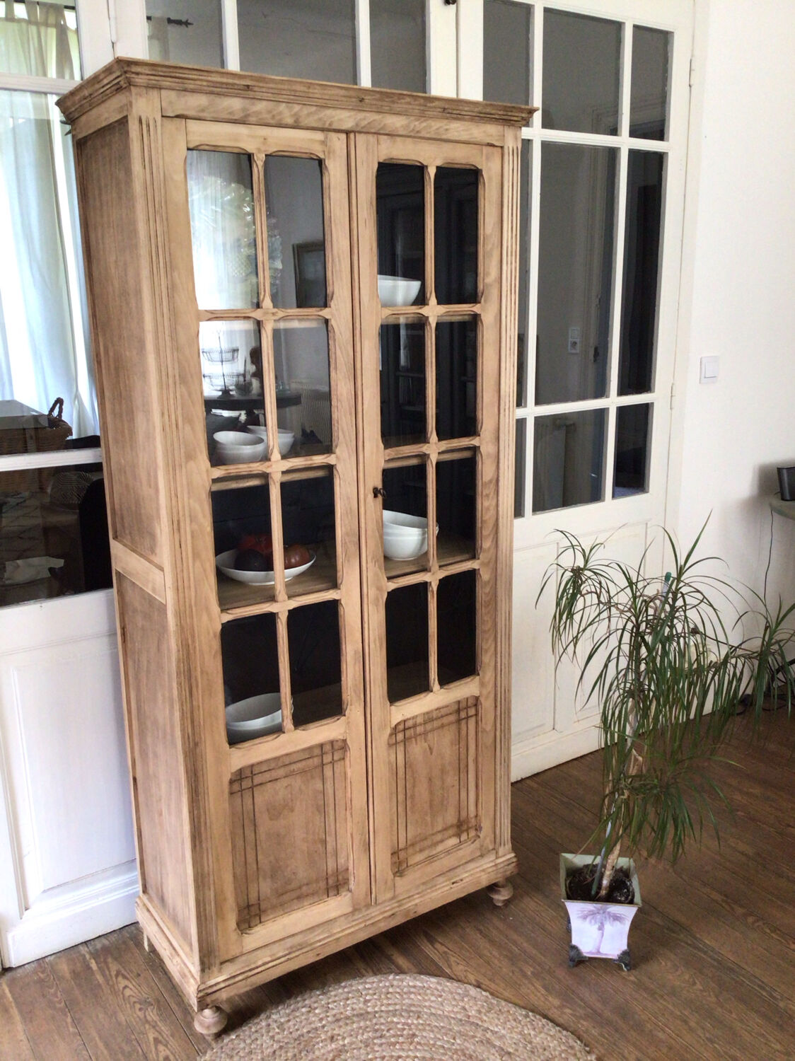 Parisian glass cabinet bookcase