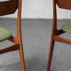 Set of 4 dining chairs by Schiønning & Elgaard with green seat